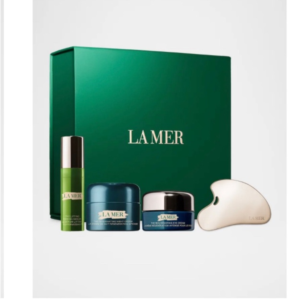 La Mer Green Luxe Hydration Set with Gold Gua Sha